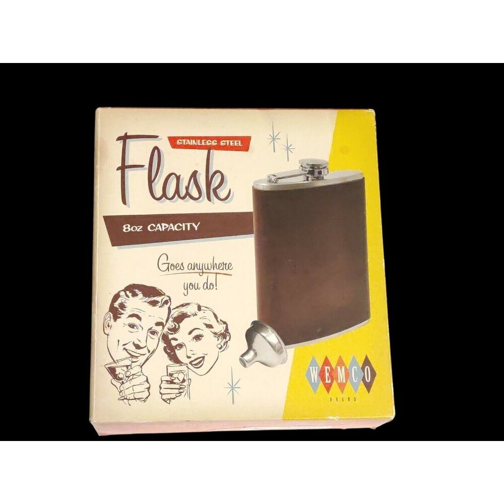 Collectable Vintage Wemco Flask Stainless Steel 8oz Capacity
